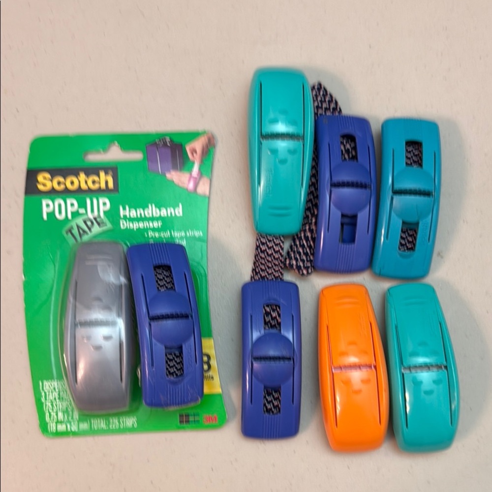 Pop-Up Tape Handband Dispenser - Gray, Blue, Orange